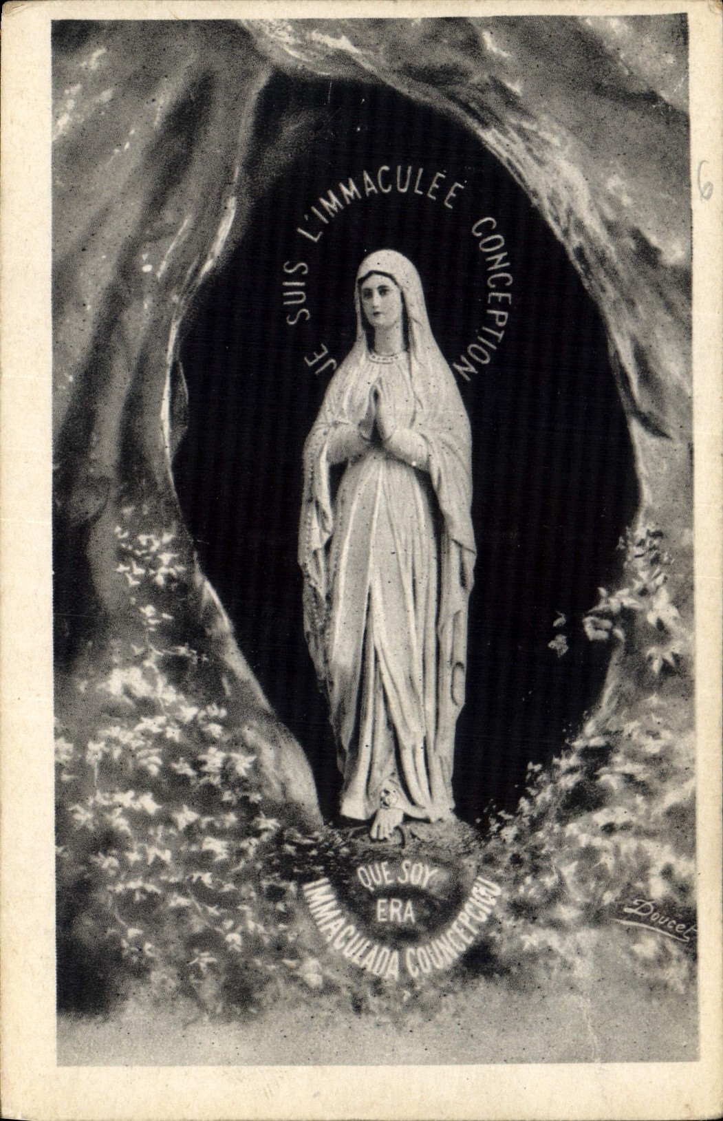 CPA Lourdes la Vierge de la Grotte 