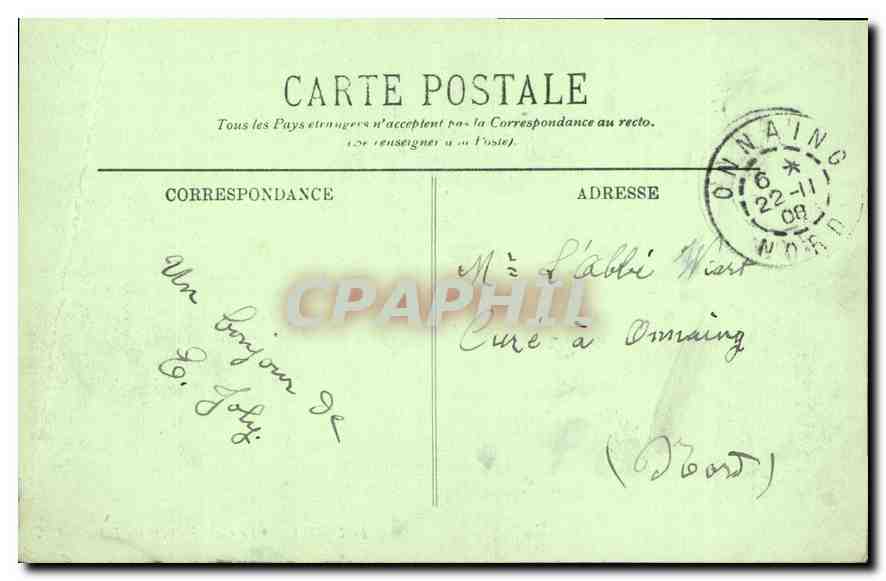 CPA Lourdes le Calvaire 1er Station  — Verso