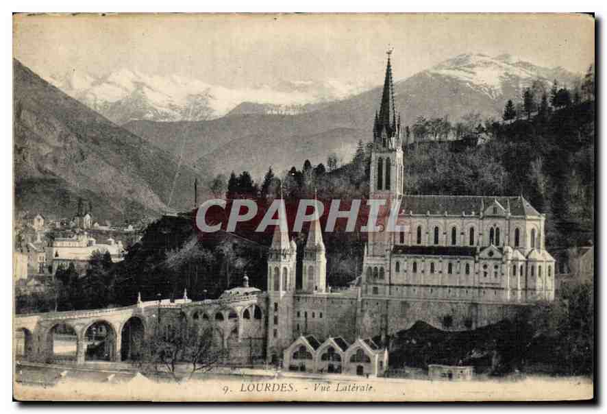 CPA Lourdes vue Laterale 