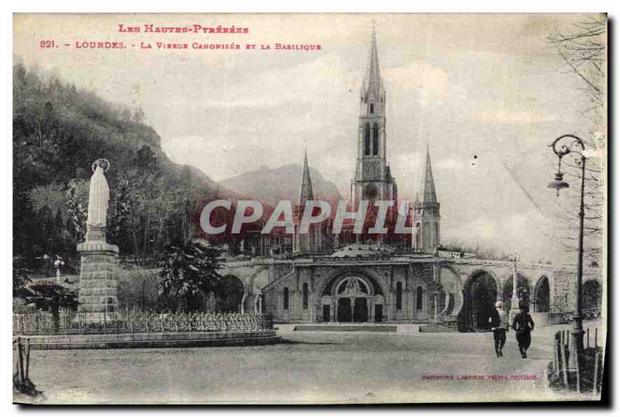 CPA Les Hautes Pyrenees Lourdes la Vierge et la Basilique 