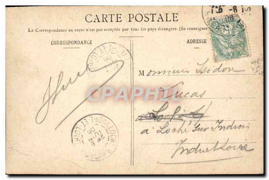 CPA Lourdes Basilique et Calvaire Breton  — Verso