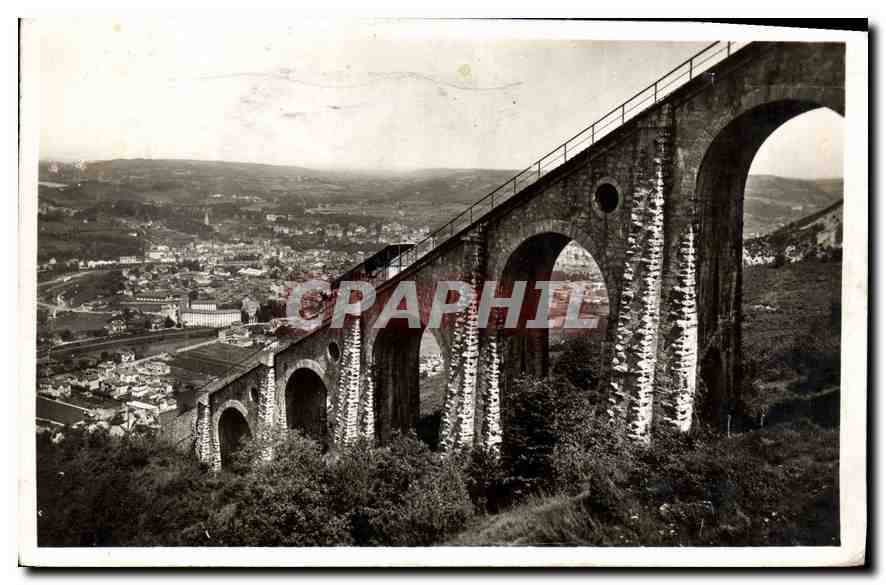 CPA Lourdes Funiculaire du Pic du Jer le Viaduc et la Ville 