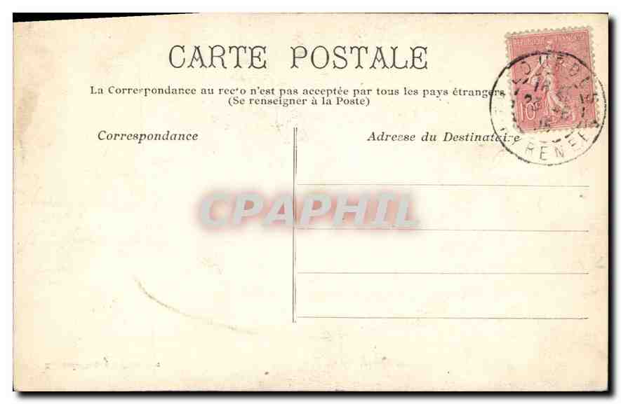 CPA Lourdes la Grotte et la Basilique  — Verso