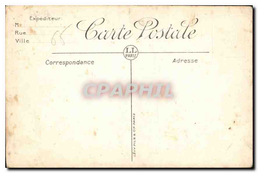 CPA Lourdes vue generale et le Pic du Jer  — Verso