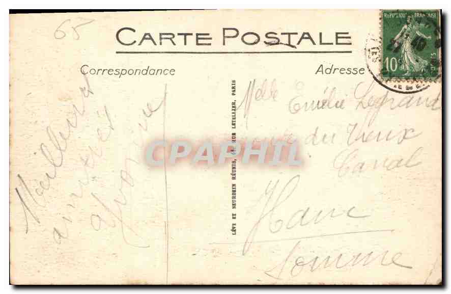 CPA Lourdes le Chateau  — Verso
