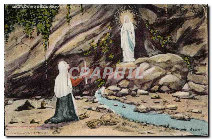 CPA Lourdes l'Apparition 