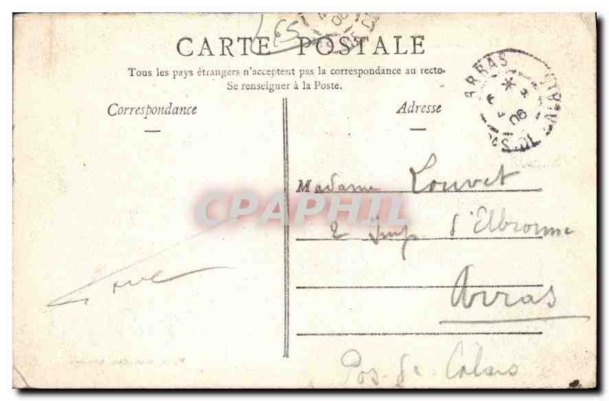 CPA Lourdes vue generale  — Verso