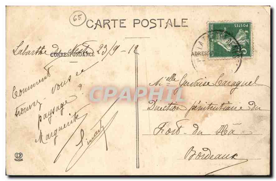 Les Pyrénées (4e Sio) — La Neste et la Vallée d'Aure au-dessus de St-Lary — Phototypie Labouche Frères, Toulouse, n°18 — Rückseite