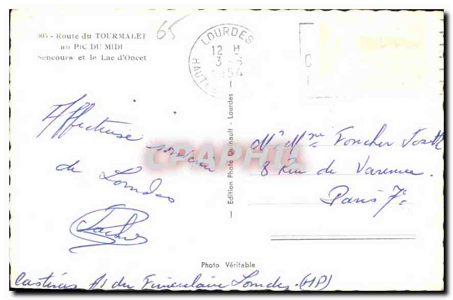 Route du Tourmalet — Sencours et Lac d'Oncet — Édition Lourdes — Back