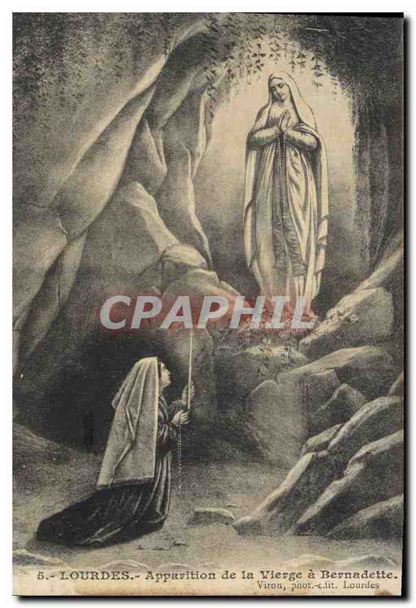 CPA Lourdes Apparition de la Vierge a Bernadette 