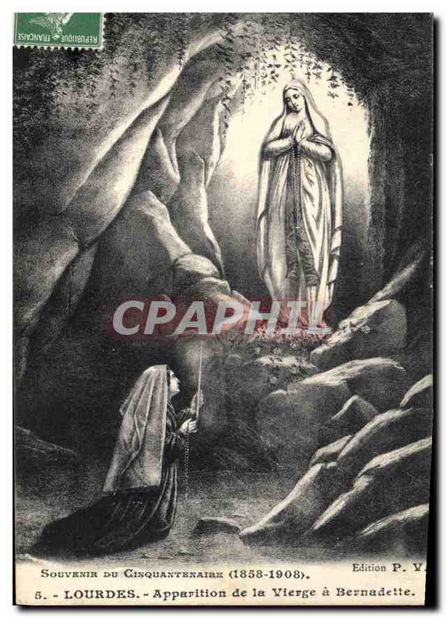 Lourdes - Apparition de la Vierge à Bernadette - Édition P. V.