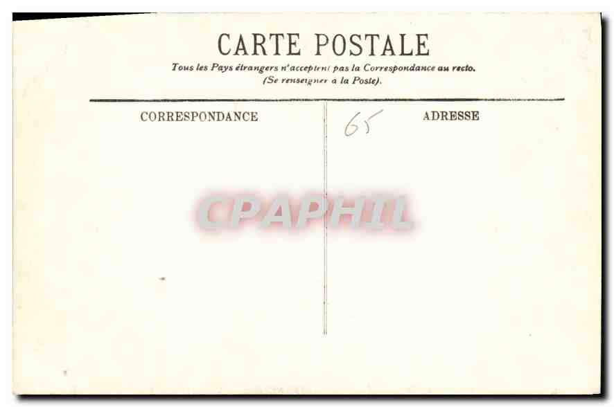 CPA Lourdes L'Apparition  — Verso