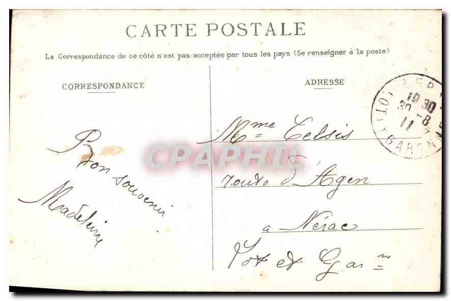 CPA Souvenir du Cisquantenaire Lourdes Basilique vue laterale  — Verso