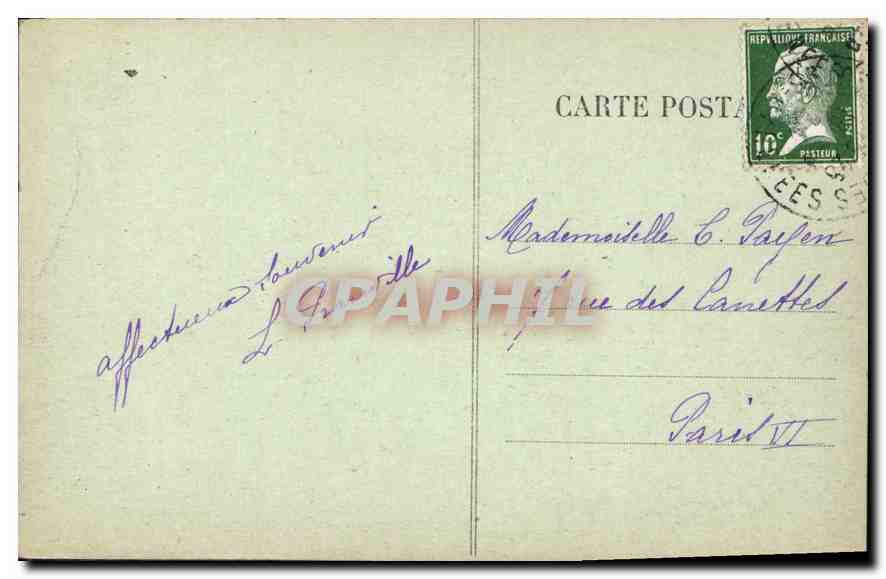 CPA Lourdes La Basilique et le Calvaire  — Verso