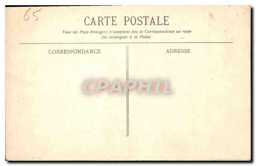 CPA Lourdes La Basilique  — Verso