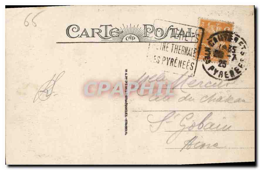 CPA Lourdes Vue genearle prise du Chateau Fort  — Verso