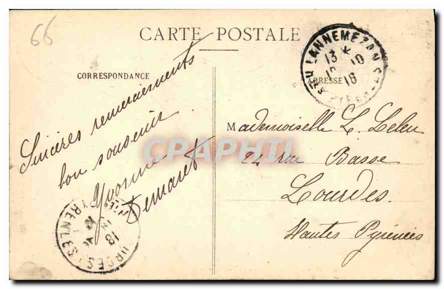 CPA Les Pyrenees Lourdes La Basilique et la VIerge Couronnee  — Rückseite