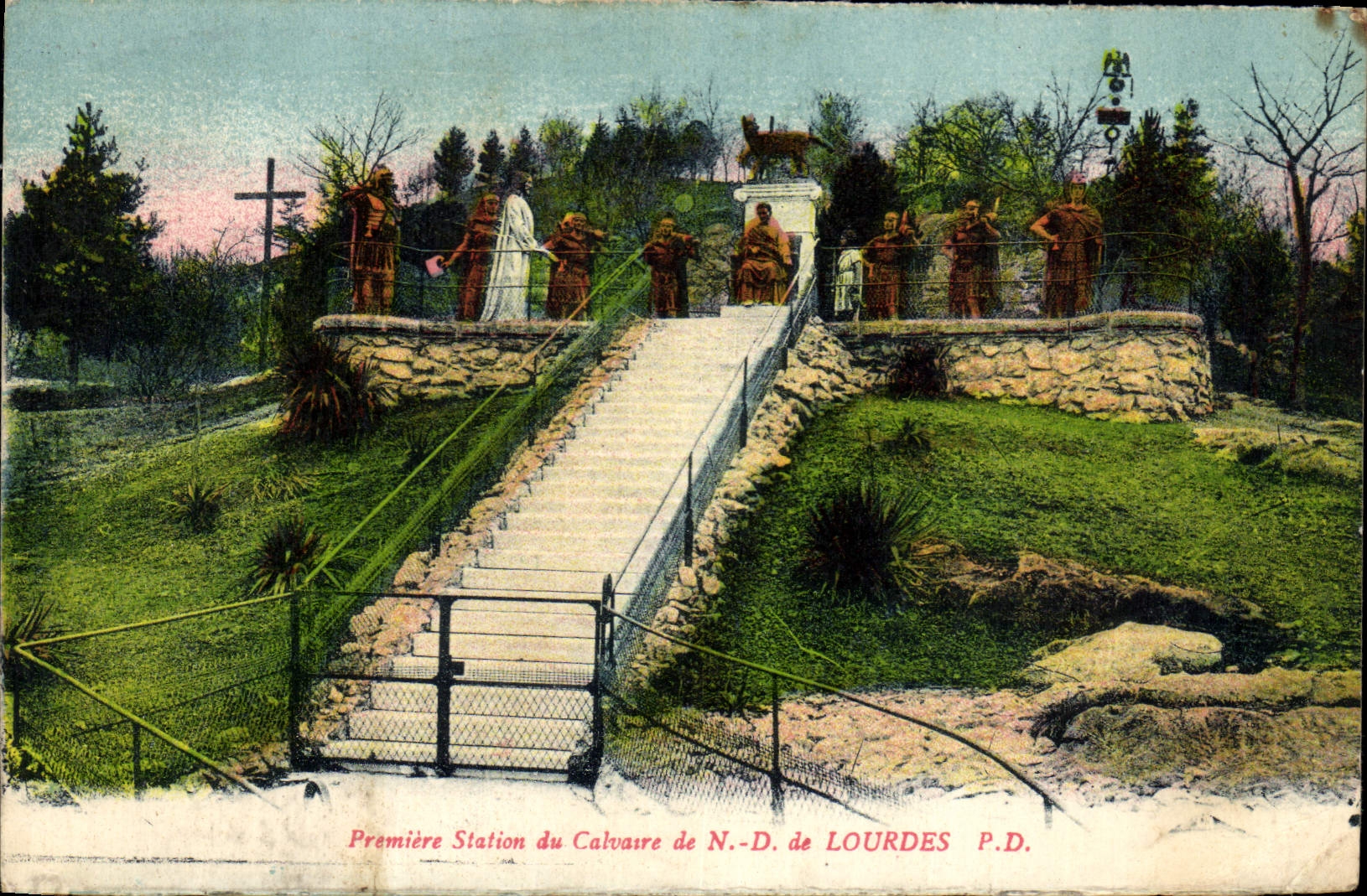 CPA Premiere Sation du Calvaire de N D de Lourdes 