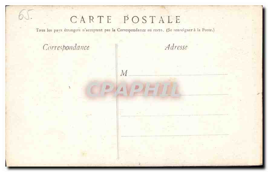 CPA Lourdes Le Funiculaire gare de depart  — Verso