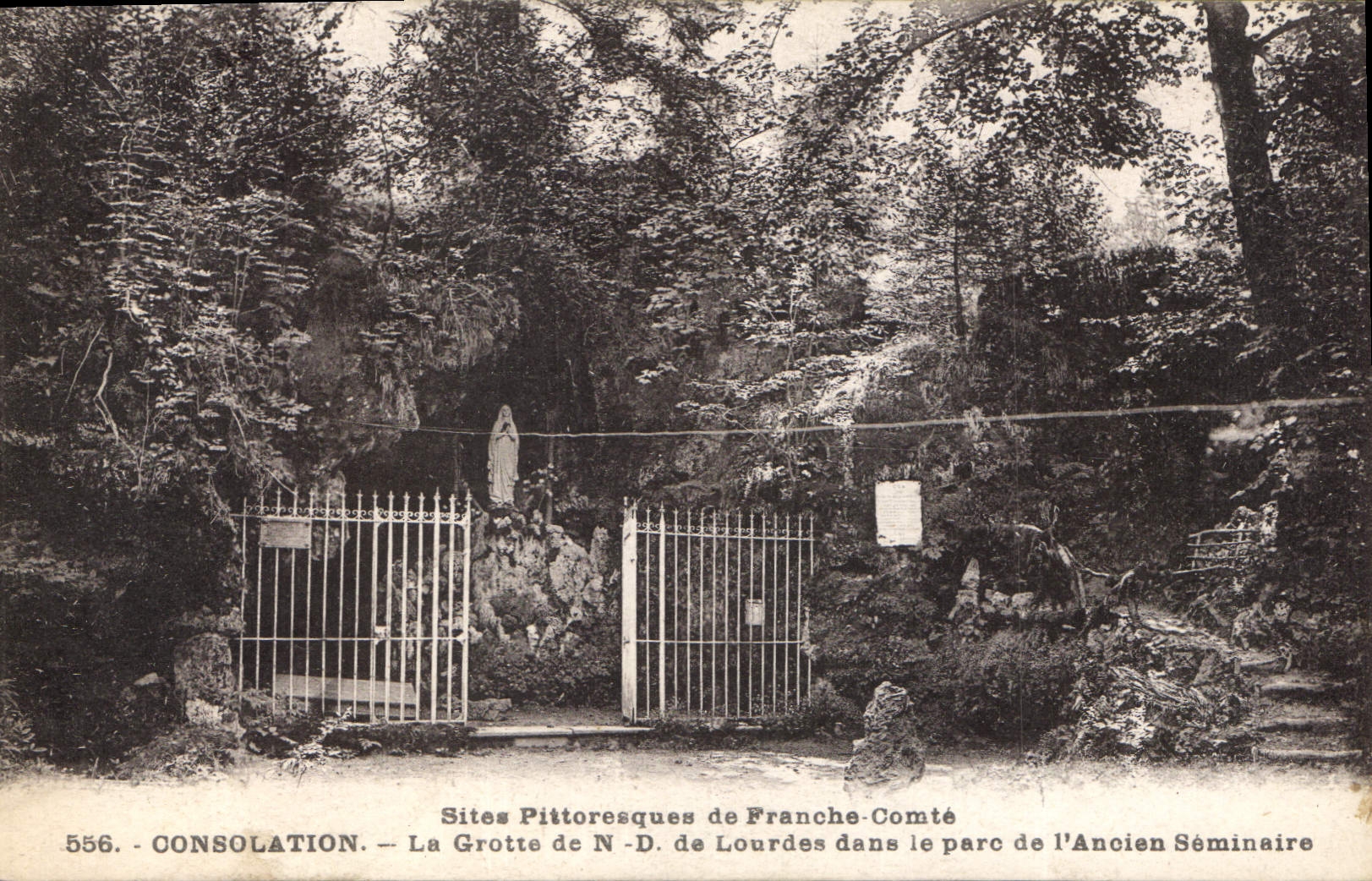 CPA Sites Pittoresques de Franche Comte Consolation La Grotte de N D de la Lourdes dans le parc de l