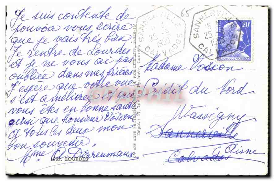 CPA Lourdes  — Verso