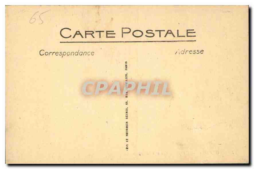 CPA Lourdes L'Esplanade et le Chateau  — Verso