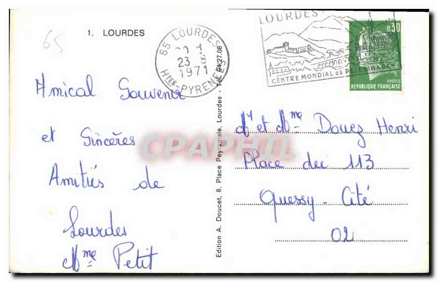 CPA Lourdes  — Verso