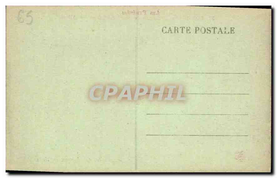 CPA Les Pyrenees Lourdes Statue de Saint Michel et les Allees  — Verso
