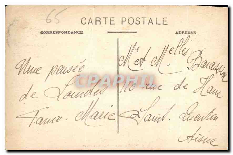 CPA Les Pyrenees St Sauveur Vue generale  — Rückseite