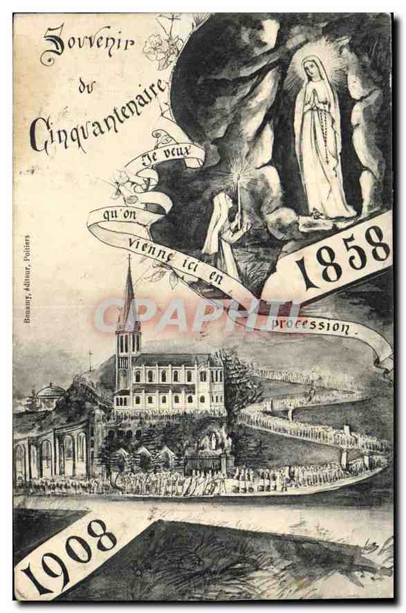 CPA Souvenir du Cinquantenaire Lourdes