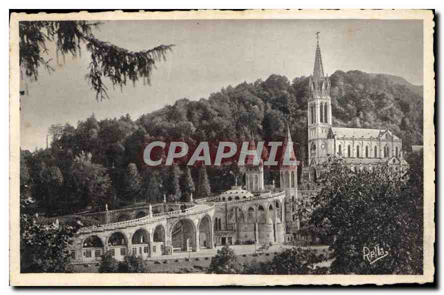 Lourdes — La Basilique — éditeur Rella, n° 3303
