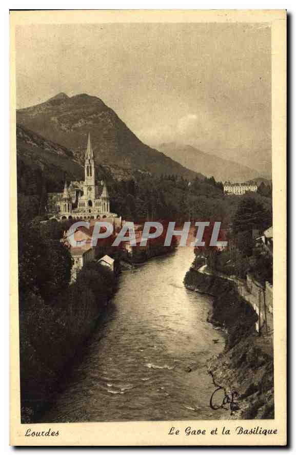 Lourdes — Le Gave et la Basilique — Cité des Arts Photographiques, Paris