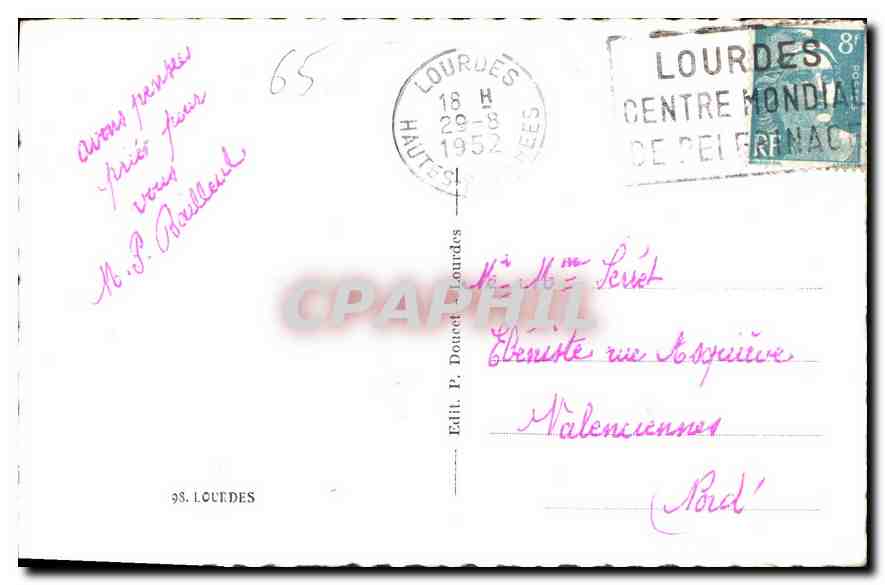CPA Lourdes  — Verso