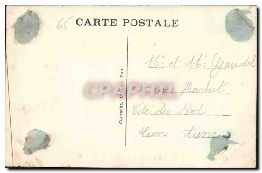 CPA Lourdes Le Gave en aval de la Basilique  — Verso