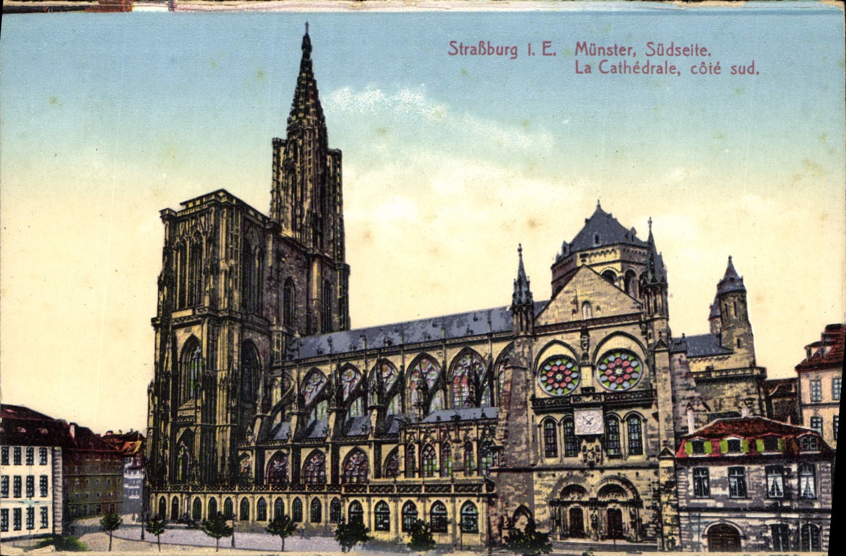 CPA Strasbourg La Cathedrale cote sud 