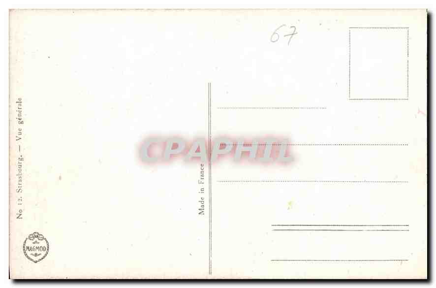 CPA Strasbourg Vue generale  — Back