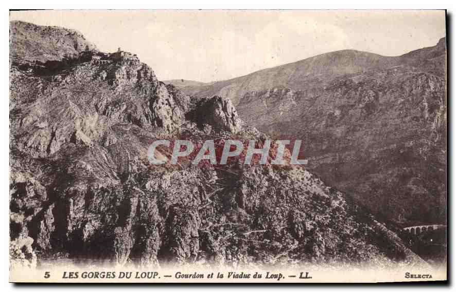 CPA Les Gorges du Loup Gourdon et la Viaduc du Loup 