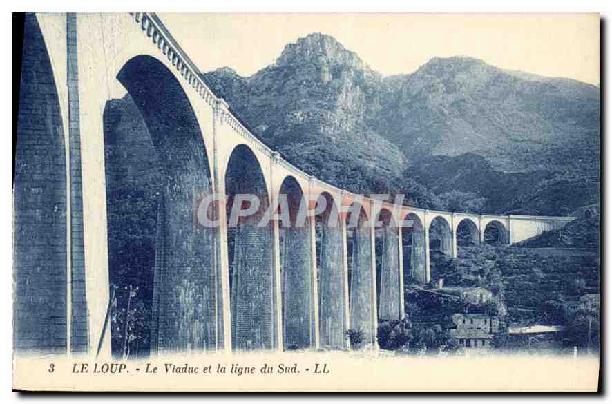 CPA Le Loup Le Viaduc et la ligne du Sud 