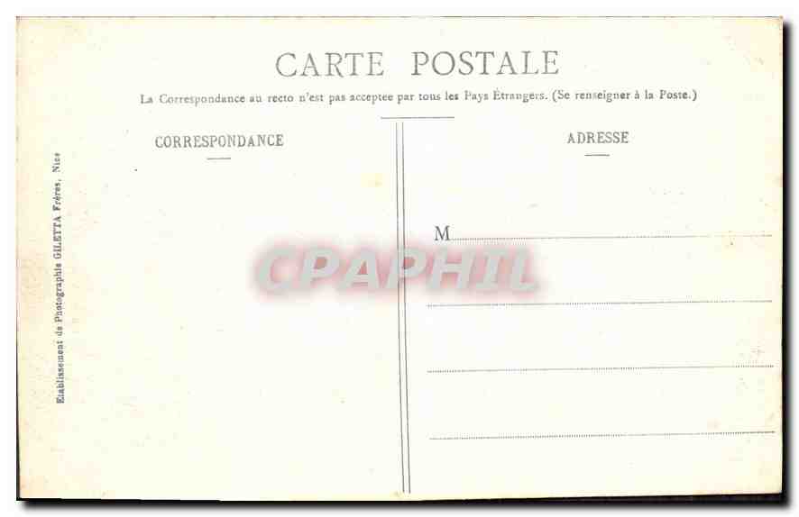 CPA Collection Artistique Monte Carlo Vue generale  — Rückseite