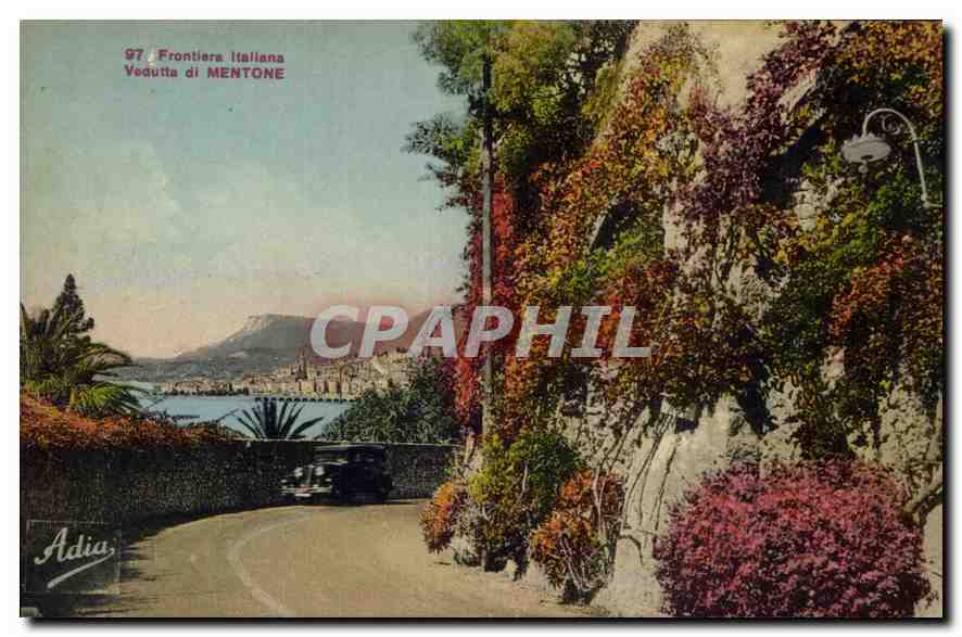 CPA Frontiers Itallana Vedutta di Mentone 