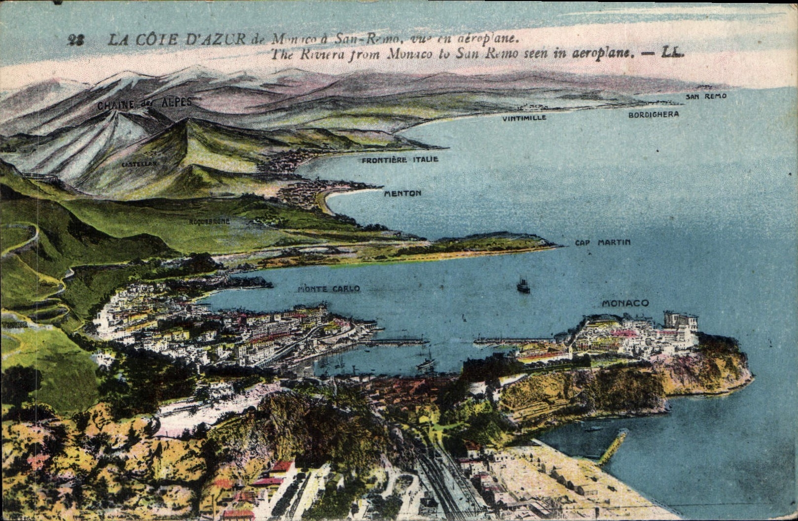 Die Côte d'Azur von Monaco bis San Remo, Luftbild — LL