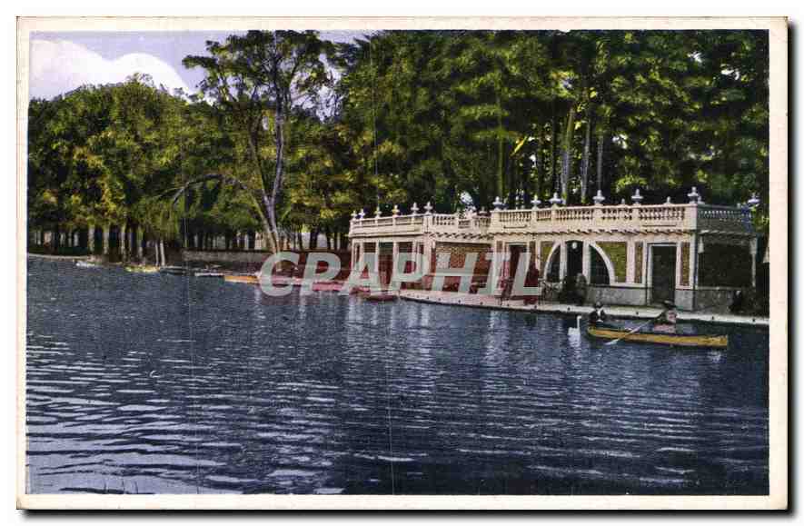CPA Lyon Parc de la Tete d'Or Le Lac Embarcadere  — Verso
