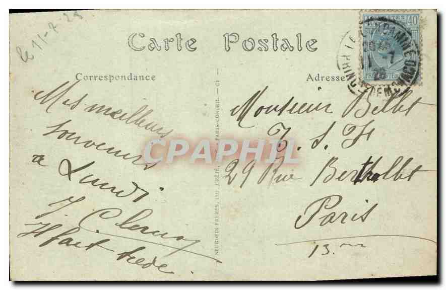 CPA Monte Carlo Le Casino  — Rückseite