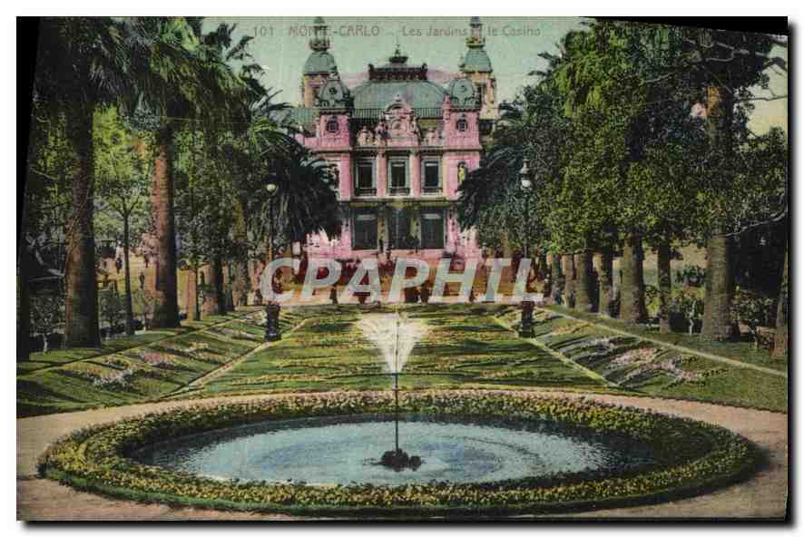 CPA Monte Carlo Les Jardins et le Casino 