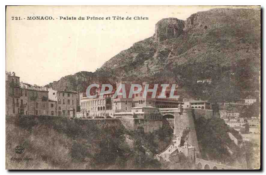 CPA Monaco Palais du Prince et Tete de Chien 