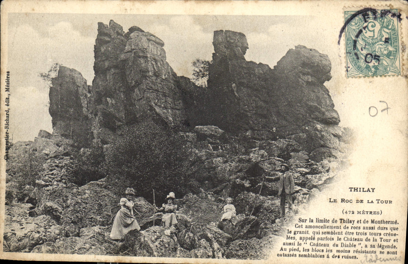 Thilay — Le Roc de la Tour (472 mètres) — Chaumontier-Richard, édit., Mézères