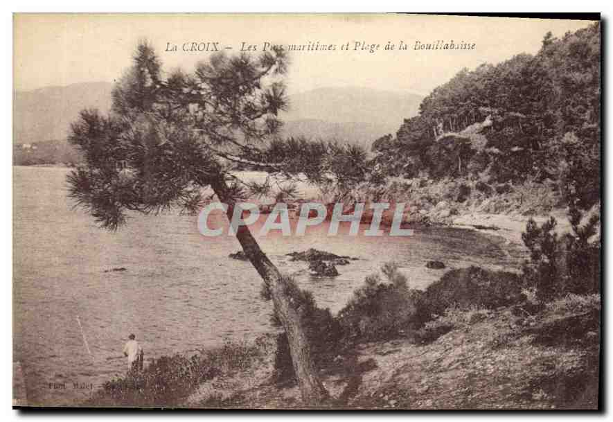 CPA La Croix les Pins Maritimes et Plage de la Bouillabaisse 