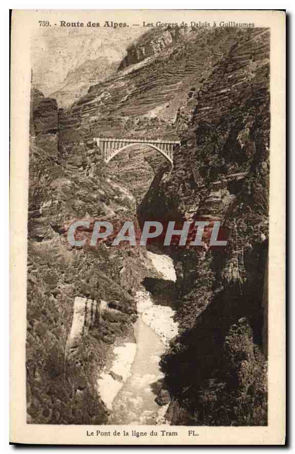 CPA Route des Alpes les Gorges de Daluis a Guillaumes 