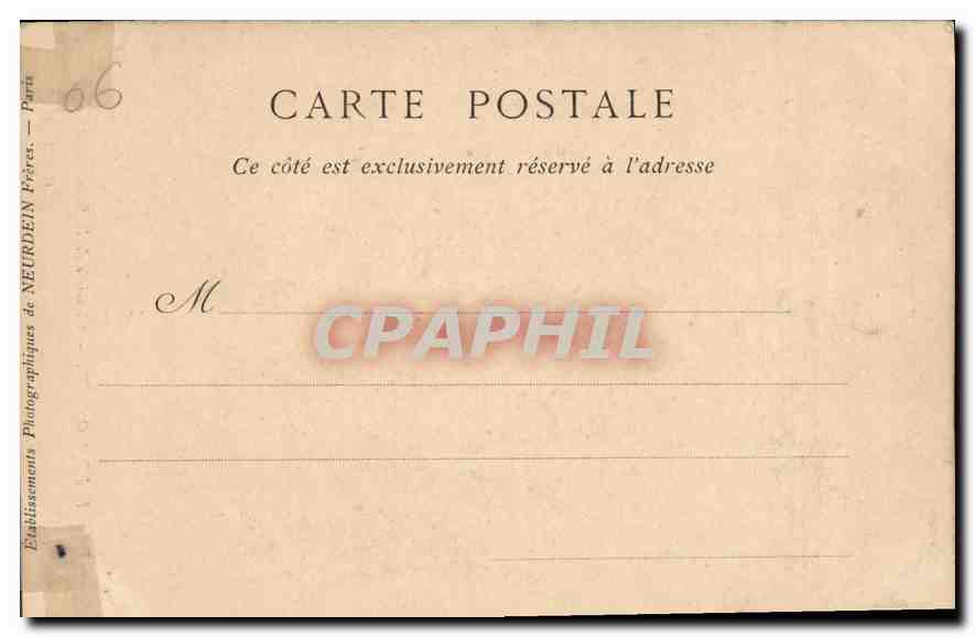 CPA Palais de Monaco Cheminee de la Salle du Trone  — Rückseite