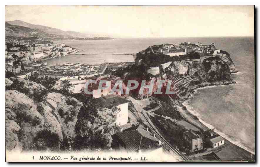 CPA Monaco vue generale de la Principaute 